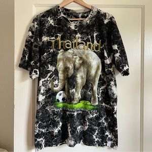 Vintage Thailand Elephant Soccer Acid Wash Joligolf Large